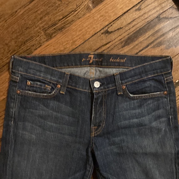 7 for all mankind, bootcut, indigo jeans, 30’’ waist, 33’’ inseam. - Picture 3 of 6